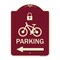 Signmission Parking W/ Lock Cycle & Left Arrow Heavy-Gauge Aluminum Architectural Sign, 24" x 18", BU-1824-23474 A-DES-BU-1824-23474 - alternate 1